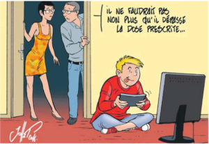 Enfant jouant à un jeu vidéo